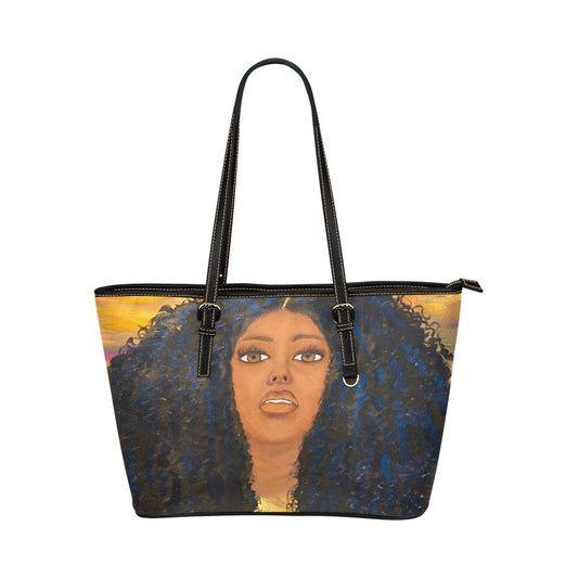 Hair Queen Leather Tote Bag/Large
